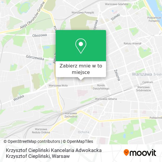 Mapa Krzysztof Ciepliński Kancelaria Adwokacka Krzysztof Ciepliński