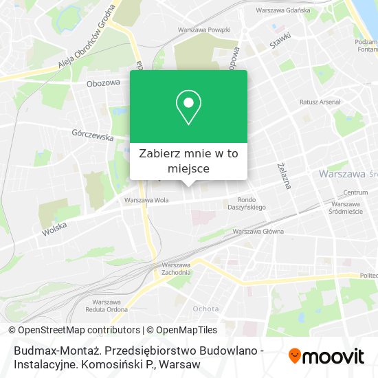 Mapa Budmax-Montaż. Przedsiębiorstwo Budowlano - Instalacyjne. Komosiński P.