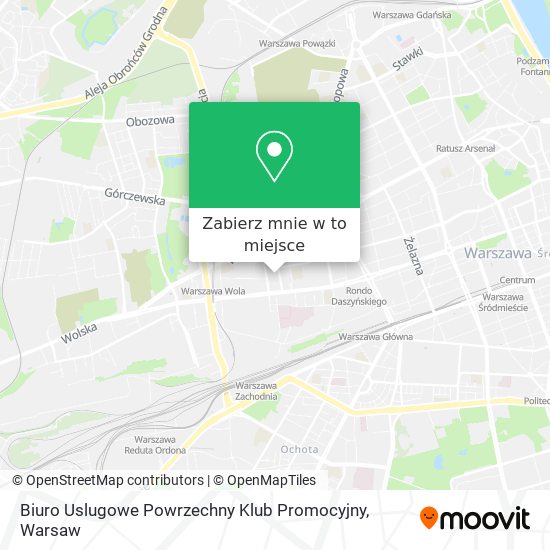 Mapa Biuro Uslugowe Powrzechny Klub Promocyjny