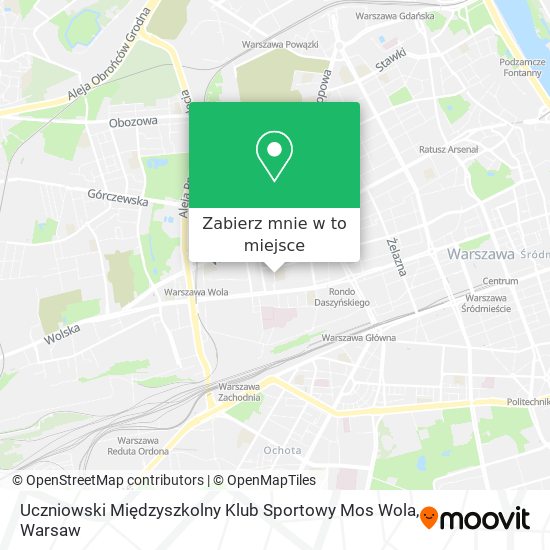 Mapa Uczniowski Międzyszkolny Klub Sportowy Mos Wola