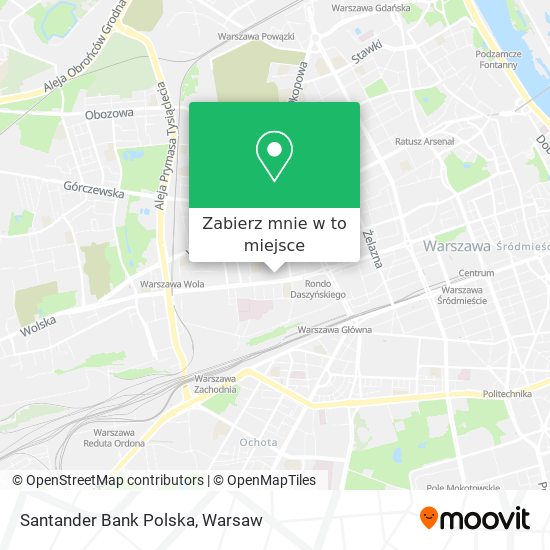 Mapa Santander Bank Polska