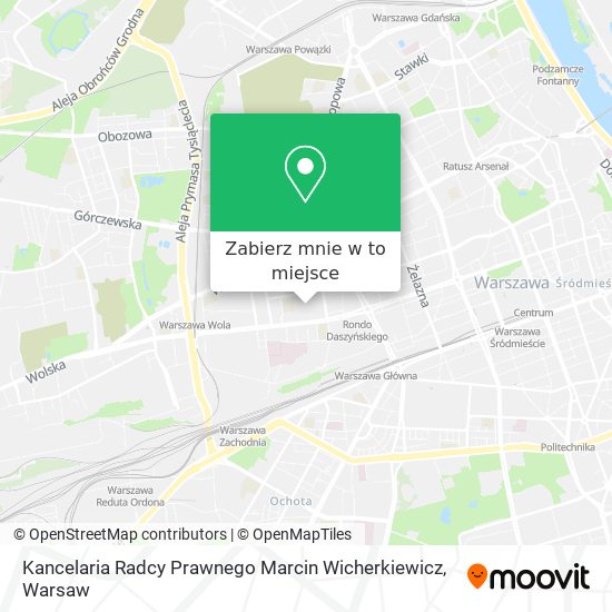 Mapa Kancelaria Radcy Prawnego Marcin Wicherkiewicz