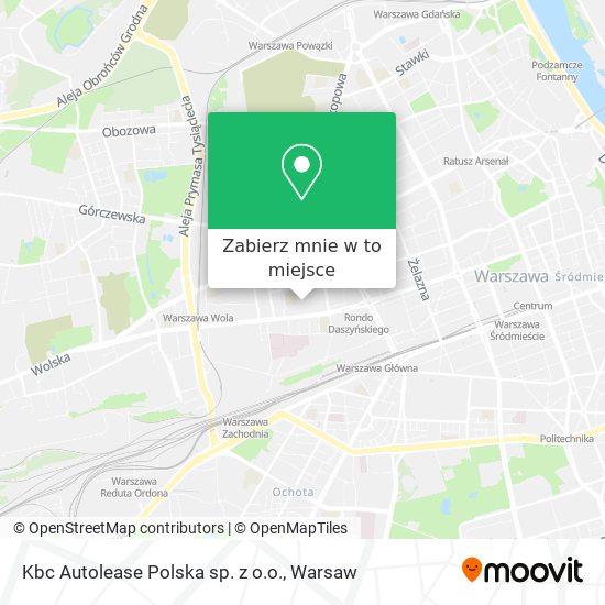 Mapa Kbc Autolease Polska sp. z o.o.