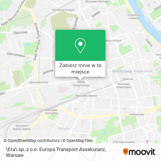 Mapa \Eta\ sp. z o.o. Europa Transport Assekuranz