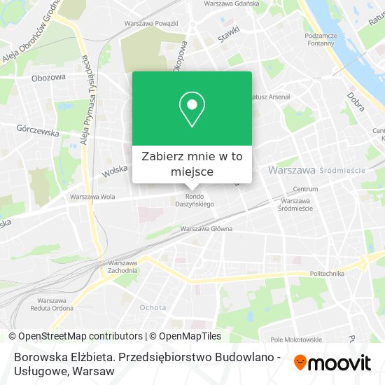 Mapa Borowska Elżbieta. Przedsiębiorstwo Budowlano - Usługowe