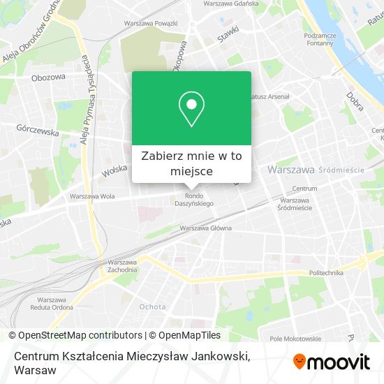 Mapa Centrum Kształcenia Mieczysław Jankowski