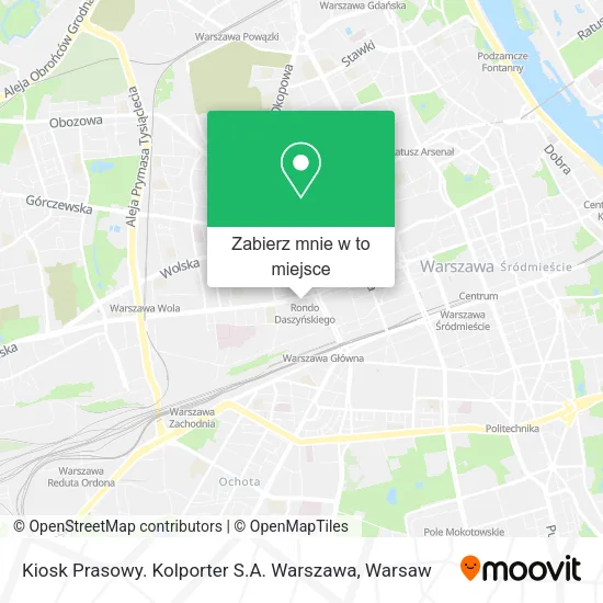 Mapa Kiosk Prasowy. Kolporter S.A. Warszawa