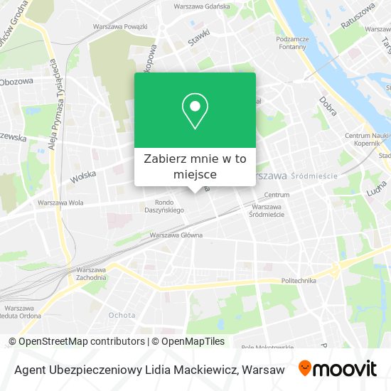 Mapa Agent Ubezpieczeniowy Lidia Mackiewicz