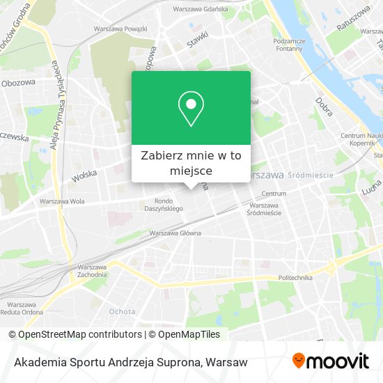 Mapa Akademia Sportu Andrzeja Suprona