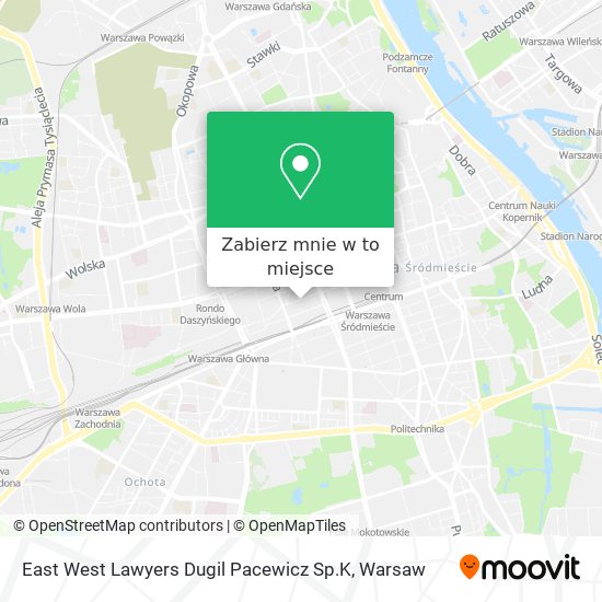 Mapa East West Lawyers Dugil Pacewicz Sp.K