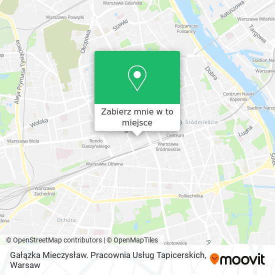 Mapa Gałązka Mieczysław. Pracownia Usług Tapicerskich