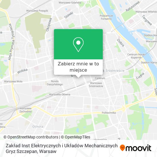 Mapa Zakład Inst Elektrycznych i Układów Mechanicznych Gryz Szczepan