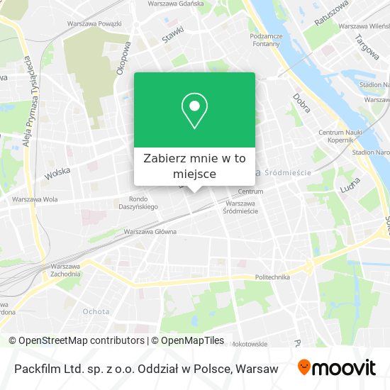 Mapa Packfilm Ltd. sp. z o.o. Oddział w Polsce