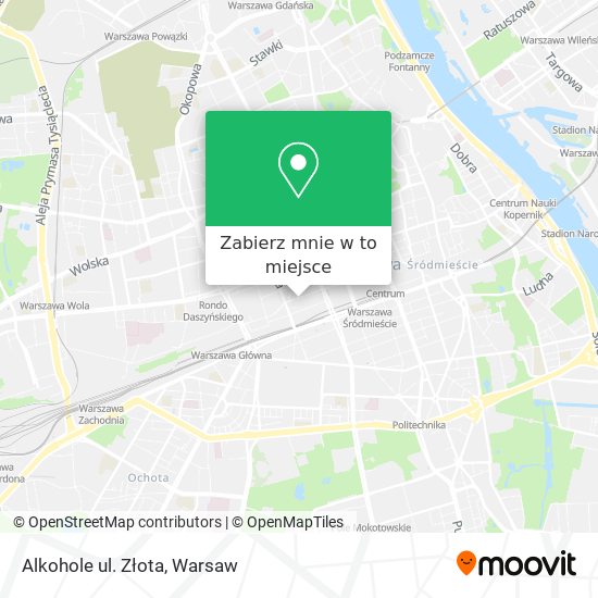 Mapa Alkohole ul. Złota