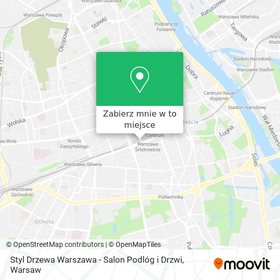 Mapa Styl Drzewa Warszawa - Salon Podlóg i Drzwi