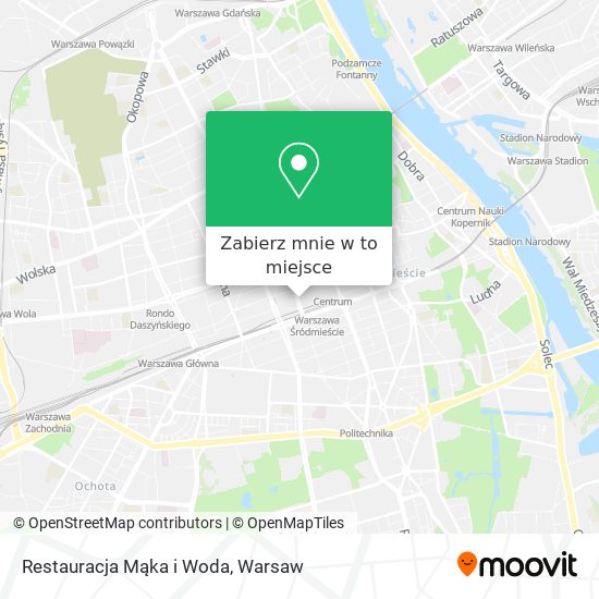 Mapa Restauracja Mąka i Woda