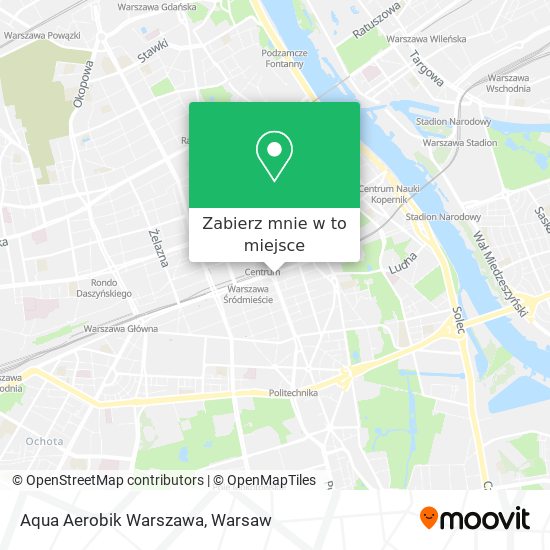 Mapa Aqua Aerobik Warszawa