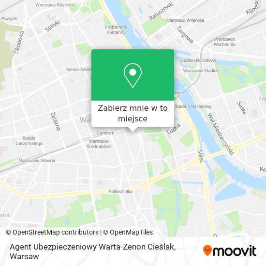 Mapa Agent Ubezpieczeniowy Warta-Zenon Cieślak