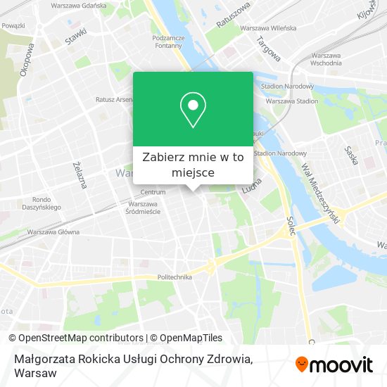 Mapa Małgorzata Rokicka Usługi Ochrony Zdrowia