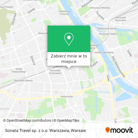 Mapa Sonata Travel sp. z o.o. Warszawa