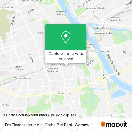 Mapa Em Finance. sp. z o.o. Gruba Bre Bank