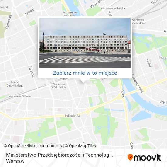 Mapa Ministerstwo Przedsiębiorczości i Technologii