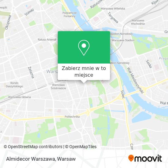 Mapa Almidecor Warszawa