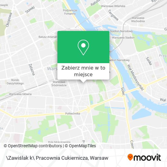 Mapa \Zawiślak k\ Pracownia Cukiernicza