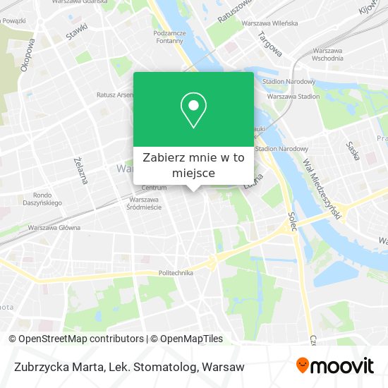 Mapa Zubrzycka Marta, Lek. Stomatolog