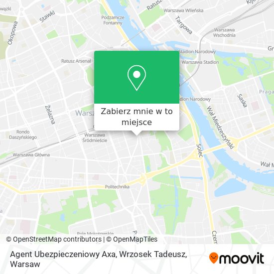 Mapa Agent Ubezpieczeniowy Axa, Wrzosek Tadeusz