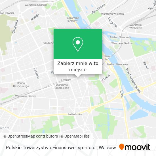 Mapa Polskie Towarzystwo Finansowe. sp. z o.o.