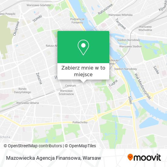 Mapa Mazowiecka Agencja Finansowa