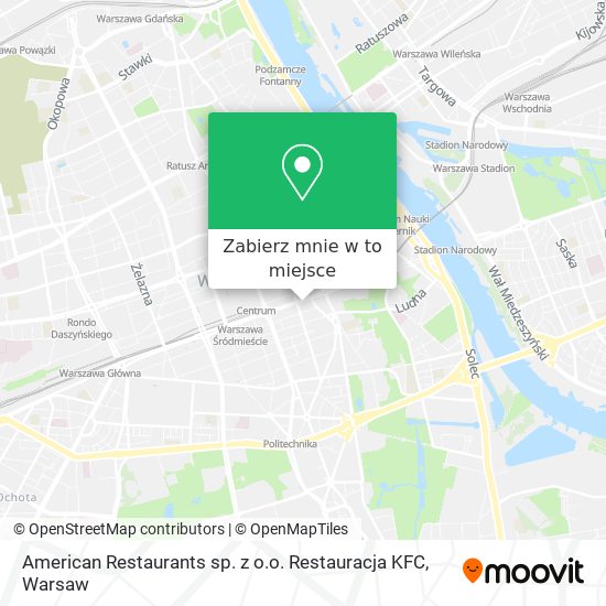 Mapa American Restaurants sp. z o.o. Restauracja KFC