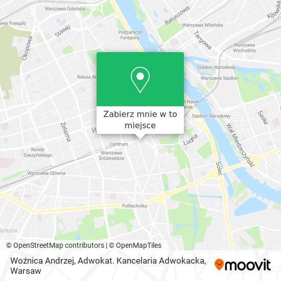 Mapa Woźnica Andrzej, Adwokat. Kancelaria Adwokacka