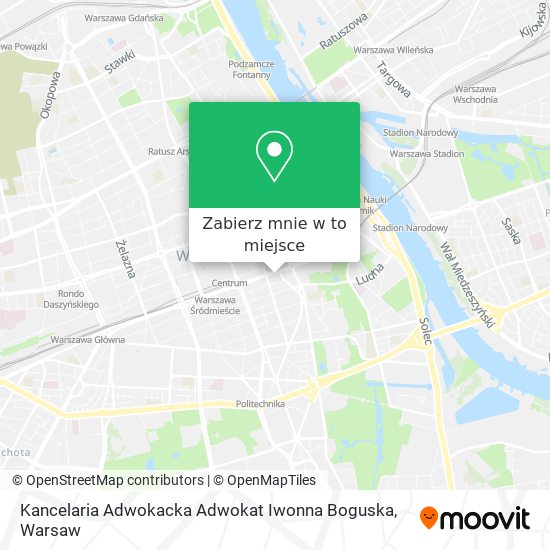 Mapa Kancelaria Adwokacka Adwokat Iwonna Boguska