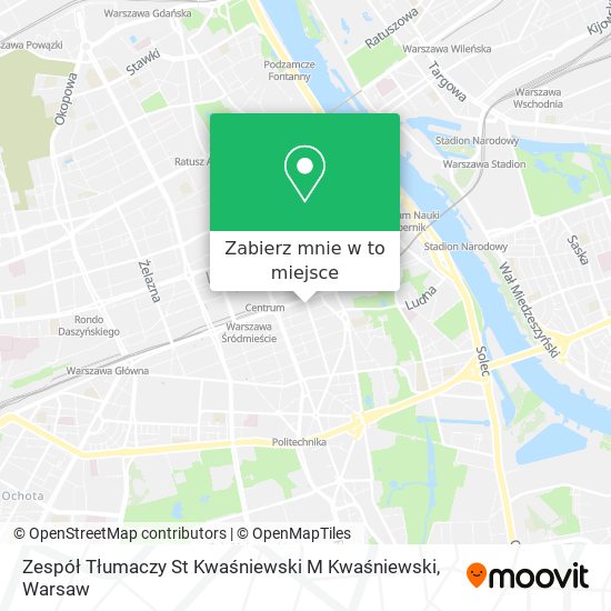 Mapa Zespół Tłumaczy St Kwaśniewski M Kwaśniewski