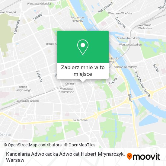 Mapa Kancelaria Adwokacka Adwokat Hubert Młynarczyk