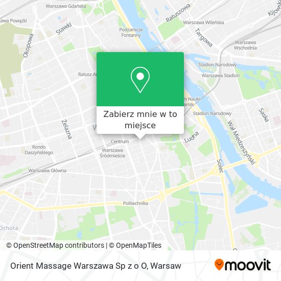 Mapa Orient Massage Warszawa Sp z o O