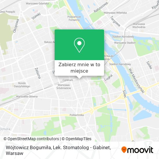 Mapa Wójtowicz Bogumiła, Lek. Stomatolog - Gabinet