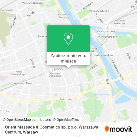 Mapa Orient Massage & Cosmetics sp. z o.o. Warszawa Centrum