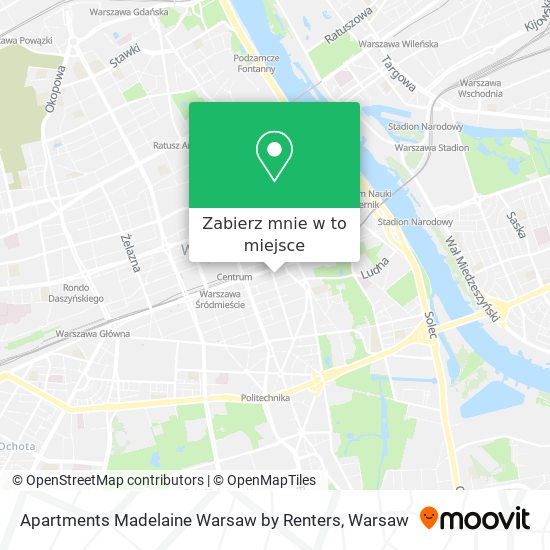 Mapa Apartments Madelaine Warsaw by Renters