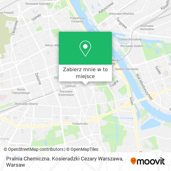 Mapa Pralnia Chemiczna. Kosieradzki Cezary Warszawa