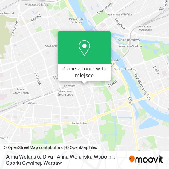 Mapa Anna Wolańska Diva - Anna Wolańska Wspólnik Spółki Cywilnej