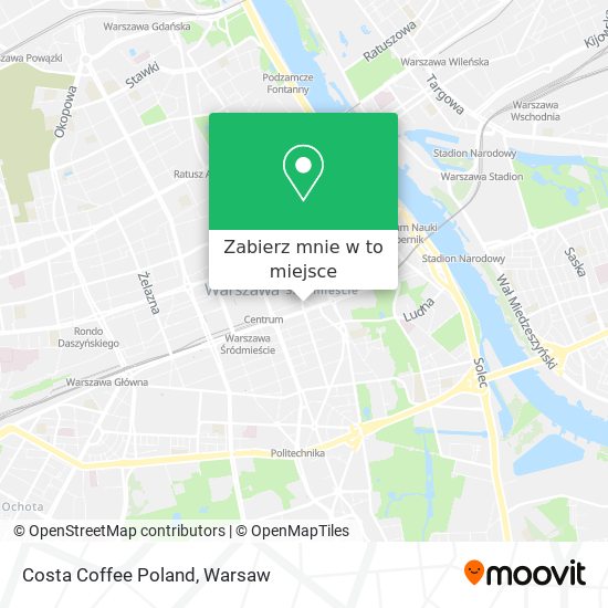 Mapa Costa Coffee Poland