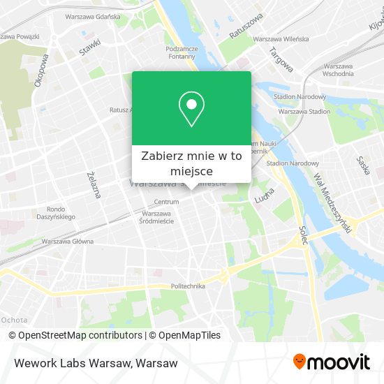 Mapa Wework Labs Warsaw