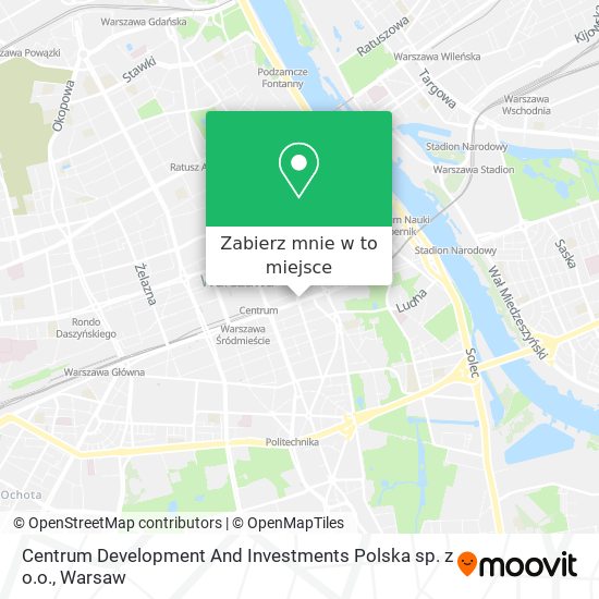 Mapa Centrum Development And Investments Polska sp. z o.o.