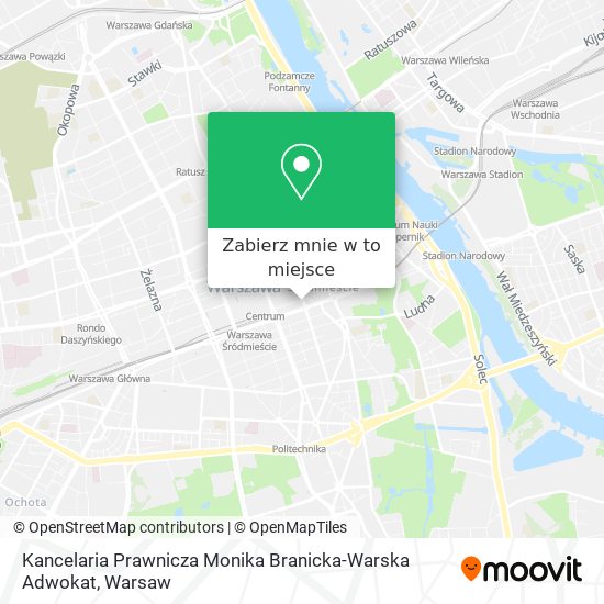 Mapa Kancelaria Prawnicza Monika Branicka-Warska Adwokat