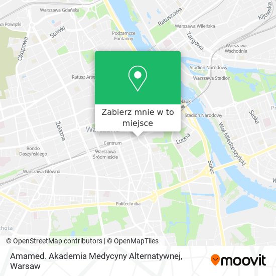 Mapa Amamed. Akademia Medycyny Alternatywnej