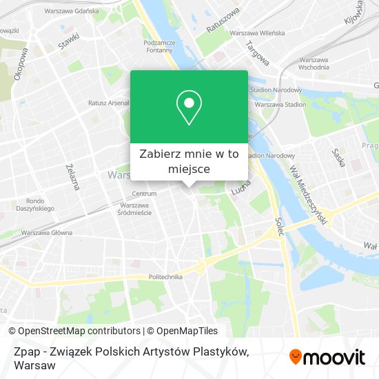 Mapa Zpap - Związek Polskich Artystów Plastyków