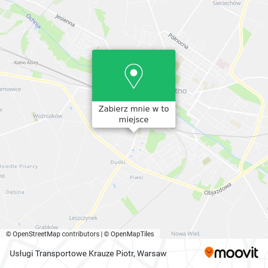 Mapa Usługi Transportowe Krauze Piotr